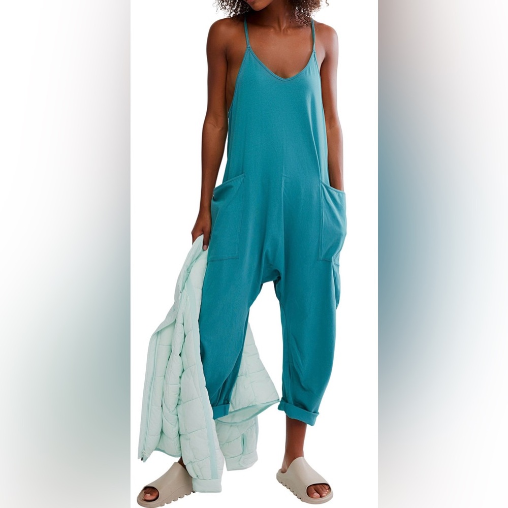 Free People Movement Teal Hot Shot Onesie